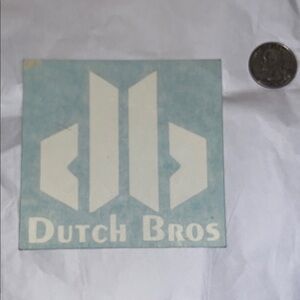 Vintage Dutch Bros white sticker